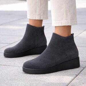 Lucky Brand Karmeya suede ankle boot in storm - 8.5 nwob